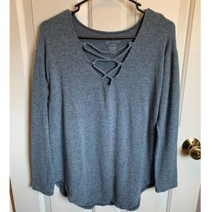 American Eagle Lace-Up Sweatshirt